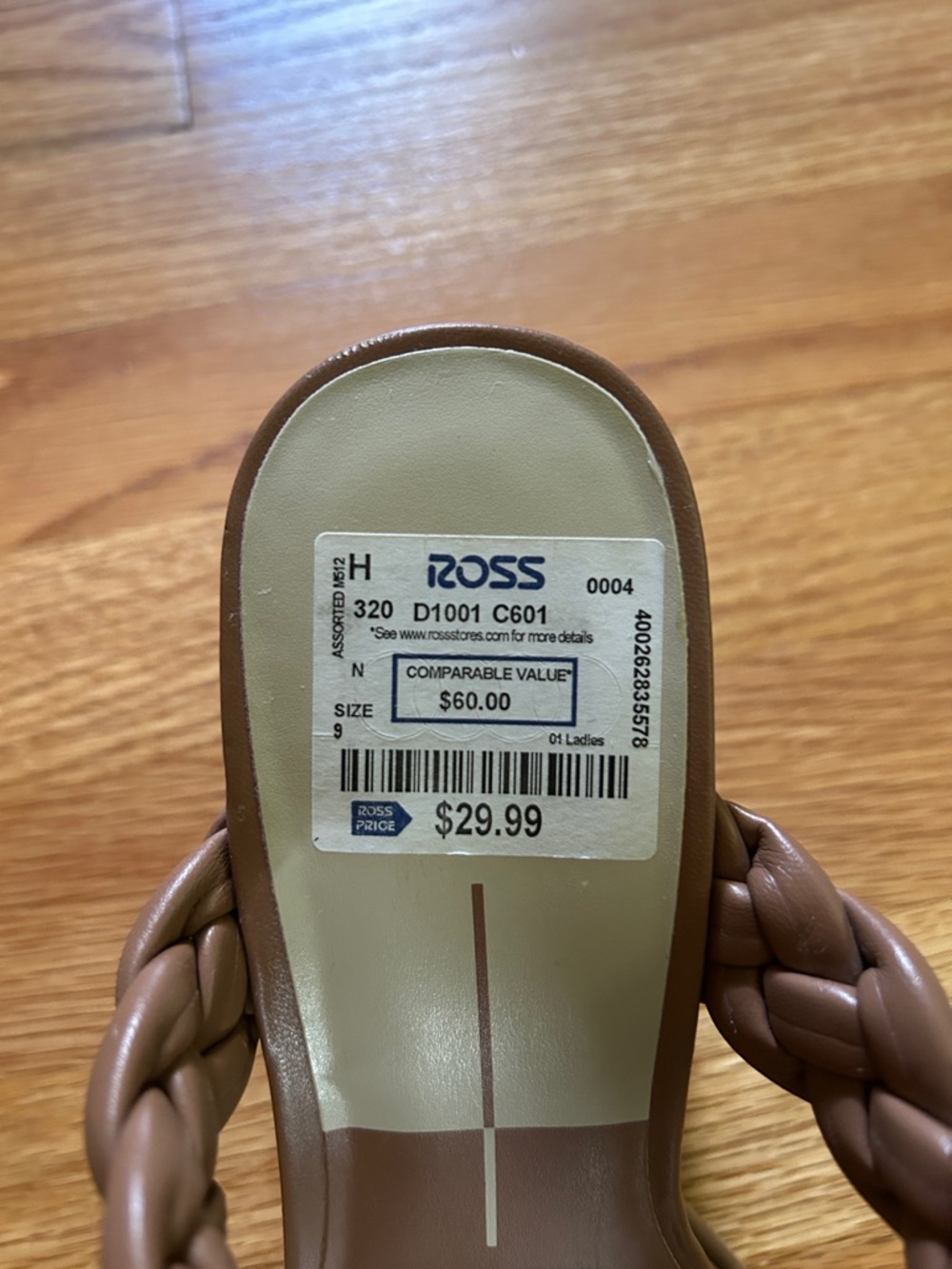 Dolce Vita Women's Braided Slide Sandals in Brown Size 9 - Picture 9 of 9